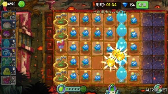 《植物大战僵尸2》火僵博第三关打法心得