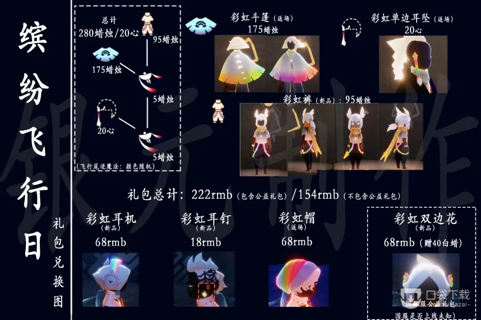 《光遇》缤纷飞行日礼包兑换图详情2022