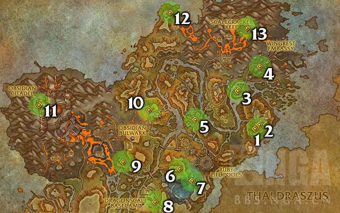 魔兽世界10.0碧蓝林海巨龙魔符在哪_wow10.0碧蓝林海巨龙魔符坐标分享