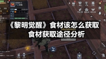 《黎明觉醒》食材该怎么获取-食材获取途径分析