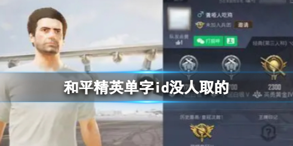 《和平精英》单字id没人取的-单字没人取的id分享
