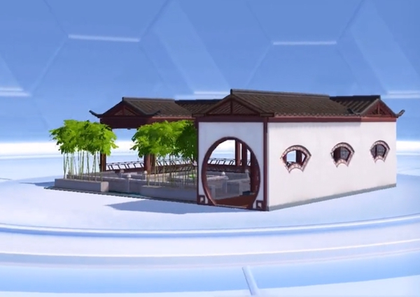 《和平精英》家园建筑方案码烟雨江南小院分享