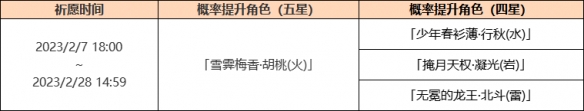 《原神》「赤团开时」活动祈愿开启