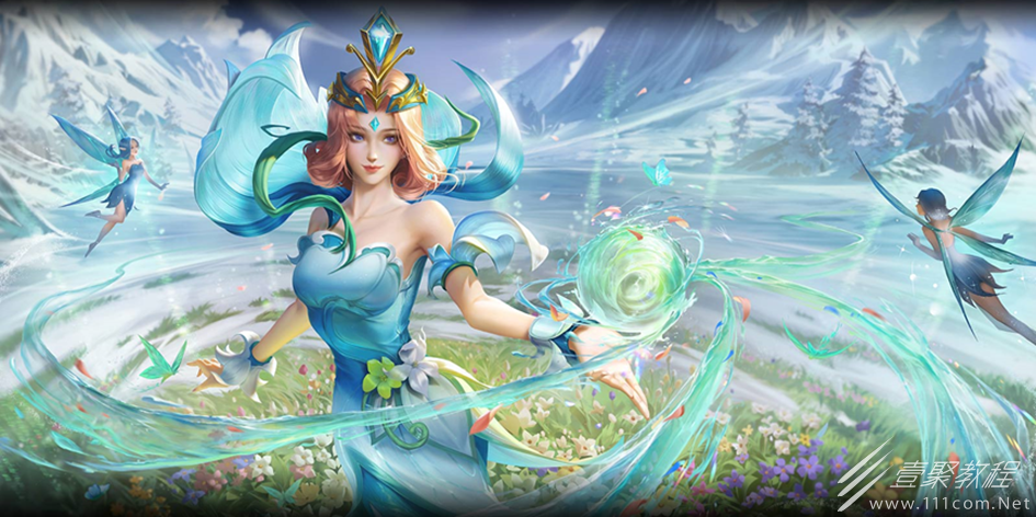 王者荣耀s29甄姬落雪兰心战令皮肤详情