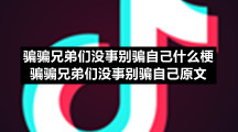 骗骗兄弟们没事别骗自己什么梗