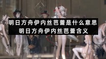 明日方舟伊内丝芭蕾是什么意思明日方舟伊内丝芭蕾含义