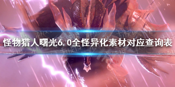 《怪物猎人崛起》曙光6.0全怪异化素材对应查询表 6.0怪异化素材对应攻略