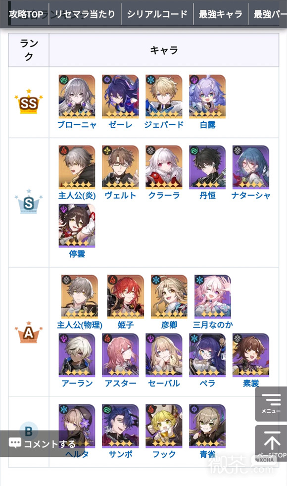 本网站APPmedia评的崩坏星穹铁道角色强度榜一览