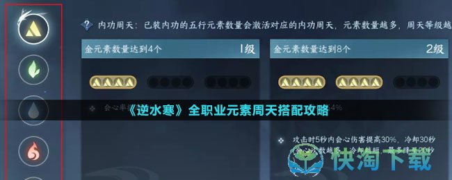 《逆水寒》全职业元素周天搭配策略