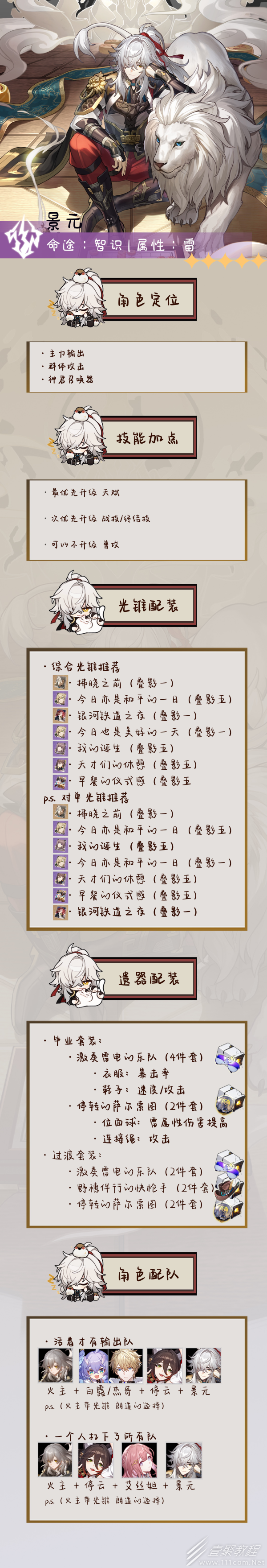 崩坏星穹铁道景元一图流快速上手指南