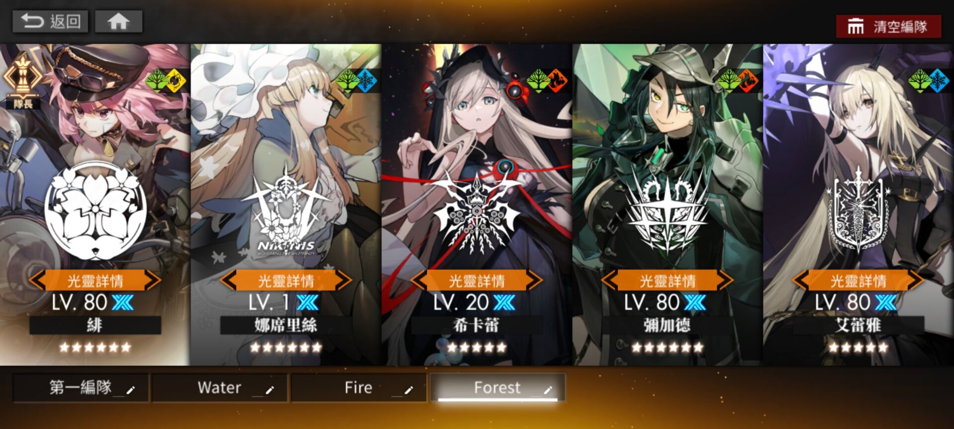 白夜极光森队纯色配队攻略