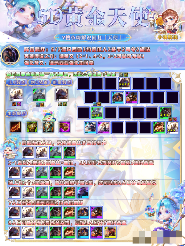 《金铲铲之战》5D黄金天使阵容怎么选择