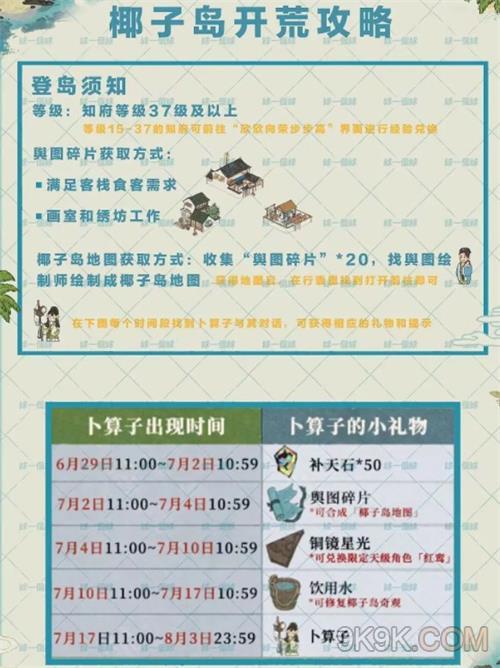 江南百景图椰子岛解锁攻略