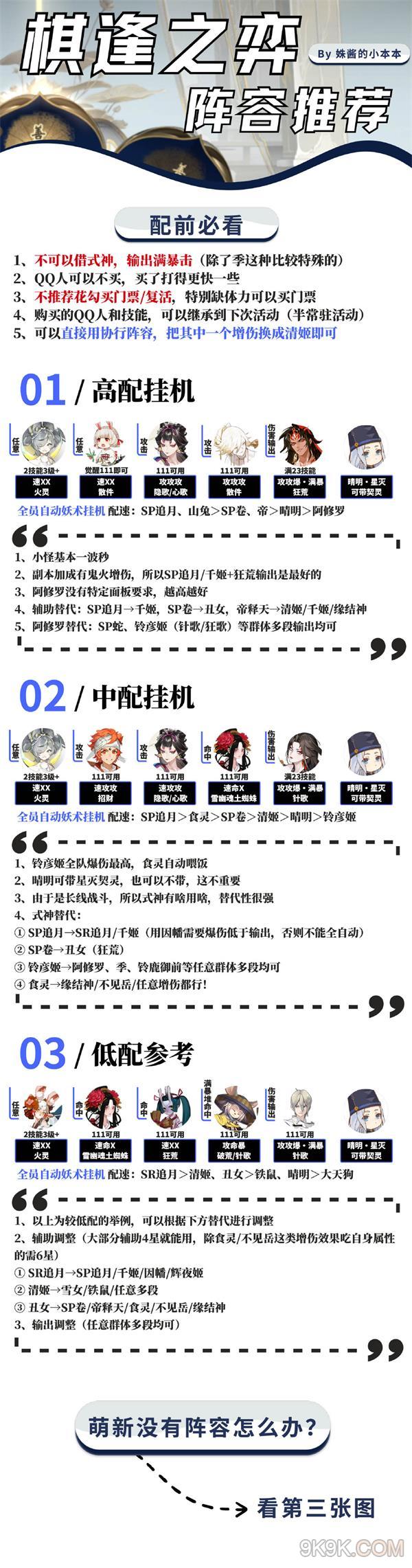 阴阳师夏境巡游棋逢之弈阵容推荐大全攻略