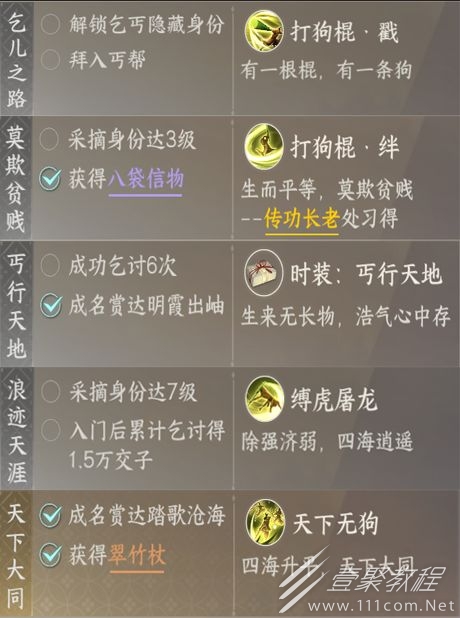 逆水寒手游丐帮八袋信物获取方法
