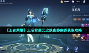 《王者荣耀》王昭君星元皮肤夜静幽香获取策略