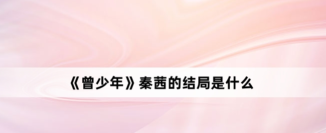 《曾少年》秦茜的结局是什么