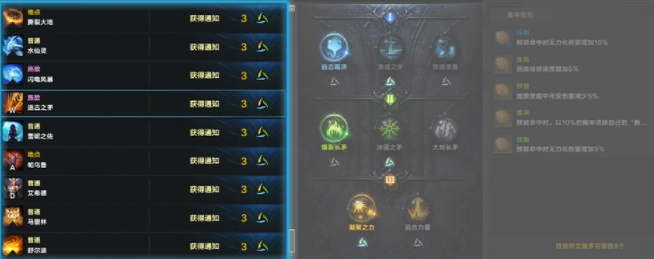 命运方舟技能天赋是什么
