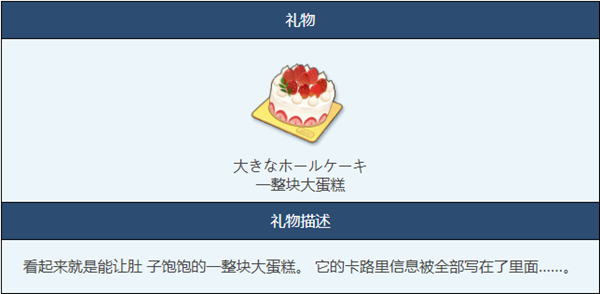 蔚蓝档案大蛋糕物品赠送分享