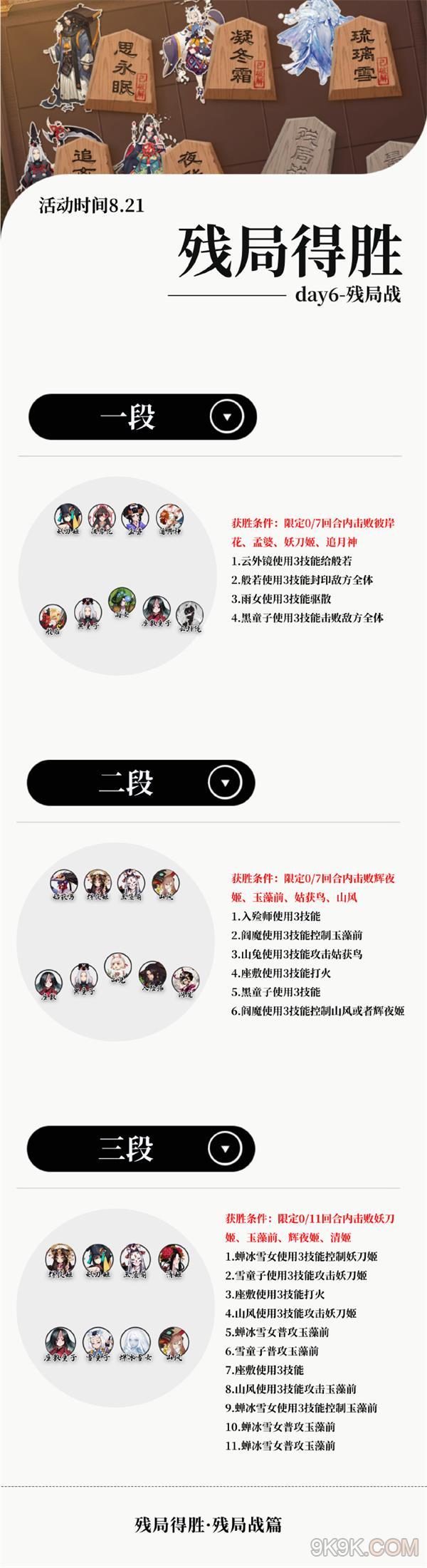 阴阳师残局战最新2023年8月通关攻略