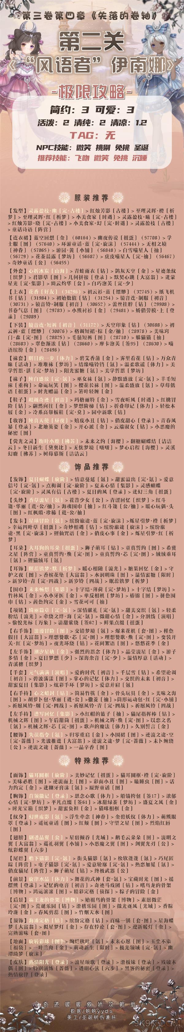 奇迹暖暖风语者伊南娜通关攻略