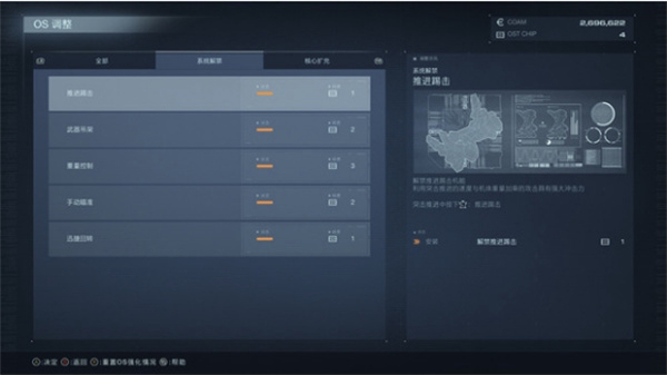 《装甲核心6》OS优先解锁技能推荐