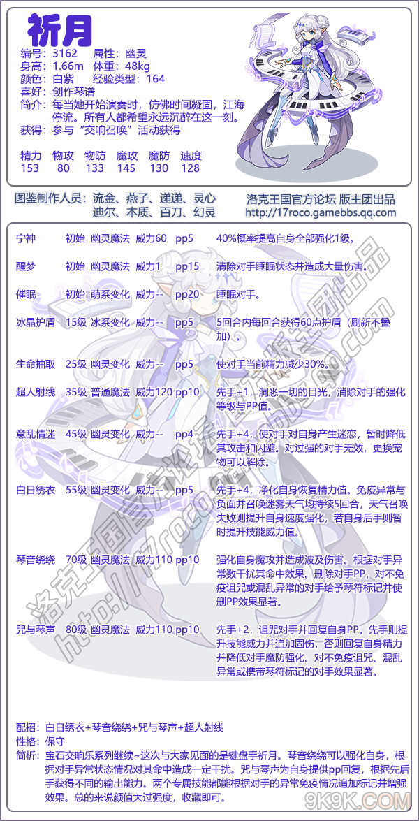 洛克王国祈月介绍一览