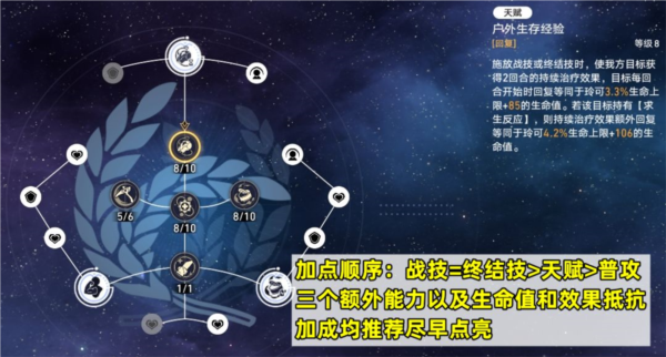 崩坏星穹铁道玲可技能怎么加点行迹加点顺序推荐