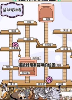 爆梗找茬王猫爬架过法攻略分享