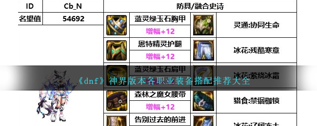 《dnf》神界版本各职业装备搭配推荐大全