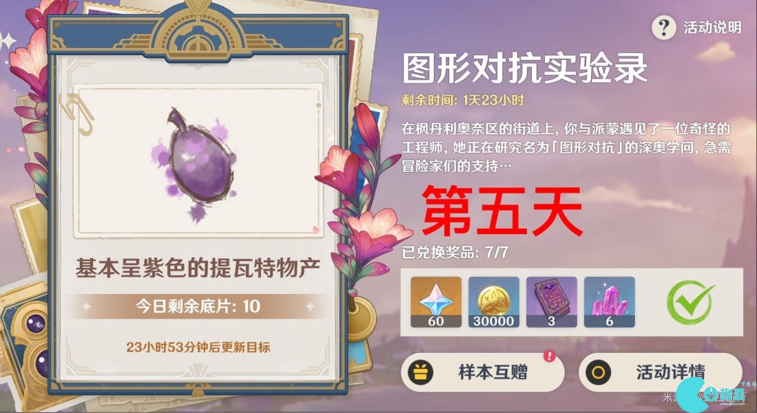 原神图形对抗实验录紫色特产有哪些