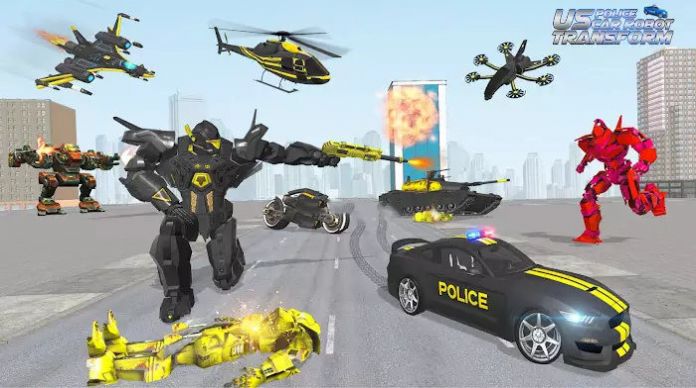美国警用机器人汽车大战下载