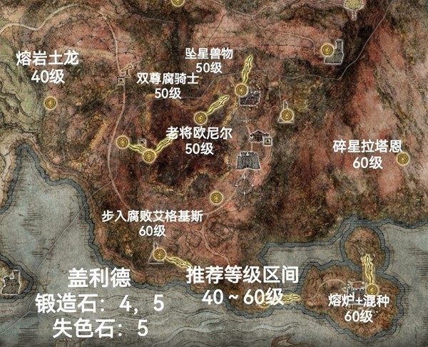 《艾尔登法环》全地图区域推荐等级分享