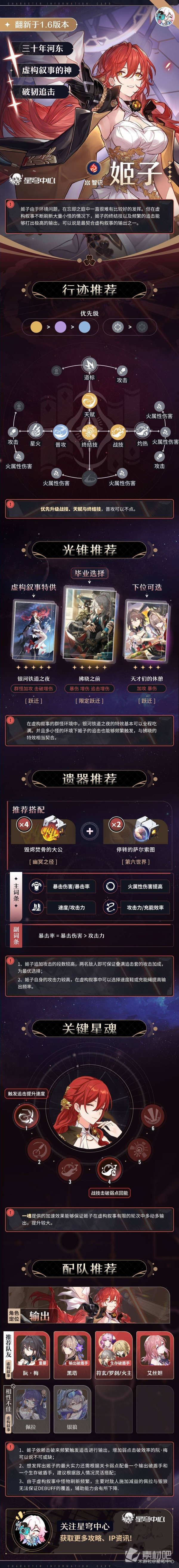 《崩坏星穹铁道》虚构叙事拯救姬子一图流养成策略