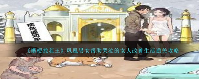 《爆梗找茬王》凤凰男女帮助哭泣的女人改善生活通关攻略