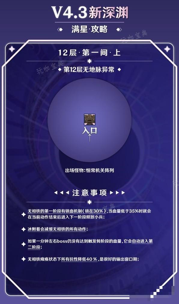 《原神》4.3版本深渊12层打法心得