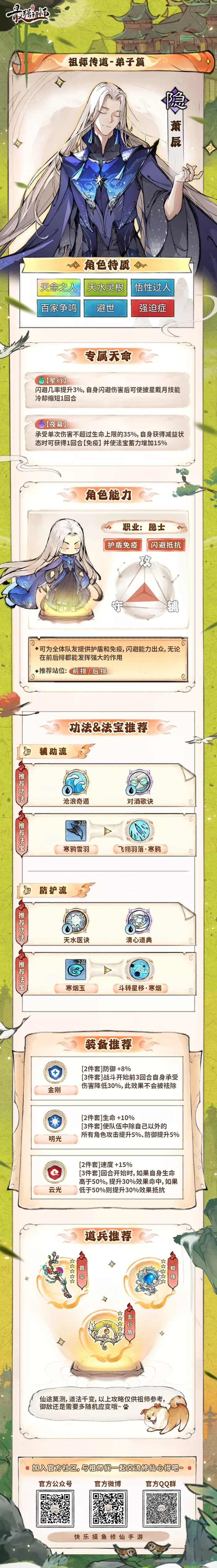 《最强祖师》萧辰养成有哪些