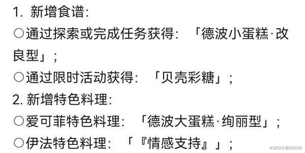 原神5.6新增食谱及料理收集攻略