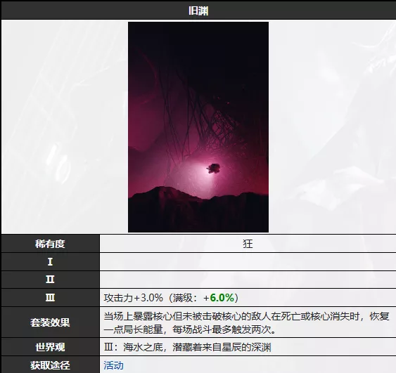 《无期迷途》旧渊烙印完整介绍