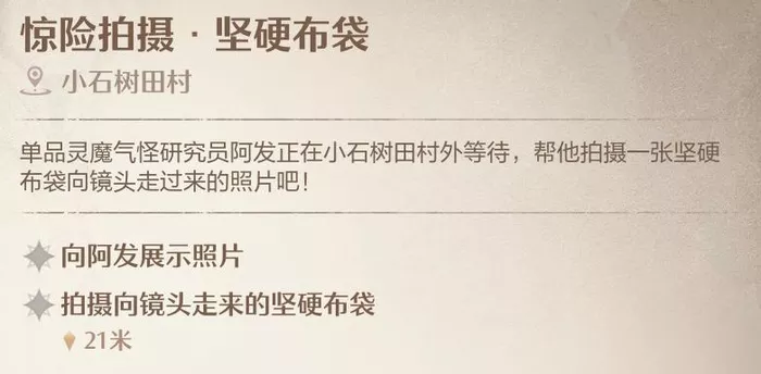 《无限暖暖》惊险拍摄坚硬布袋任务怎么完成
