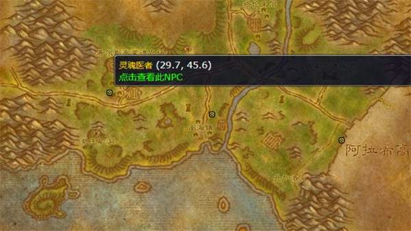 魔兽世界希尔斯布莱德丘陵灵魂医者在哪