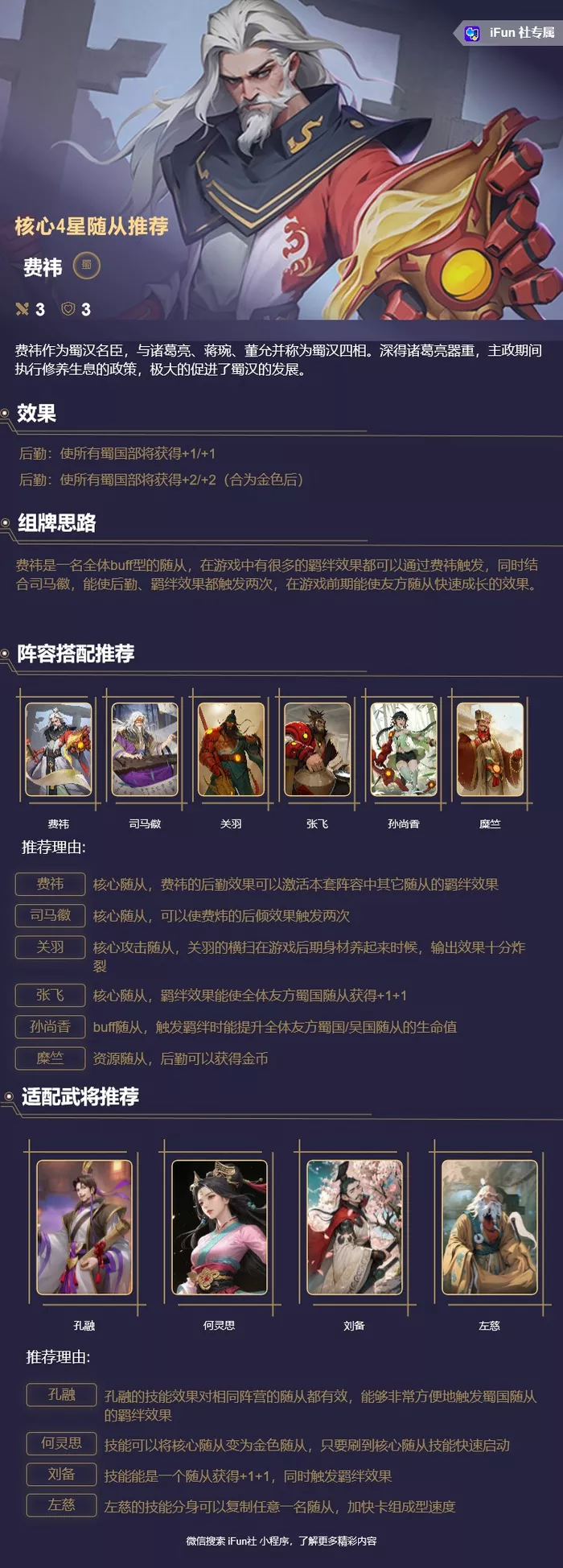 《最后的荣光》费祎搭配方案推荐