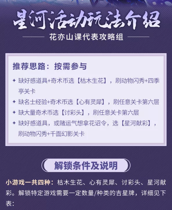 《花亦山心之月》云汉奇行小游戏有哪些玩法