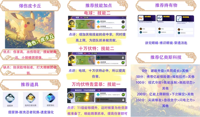 《宝可梦大集结》一图流新手宝可梦推荐建议分享