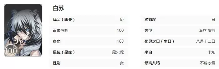 《咏月风雅》白苏技能属性具体介绍