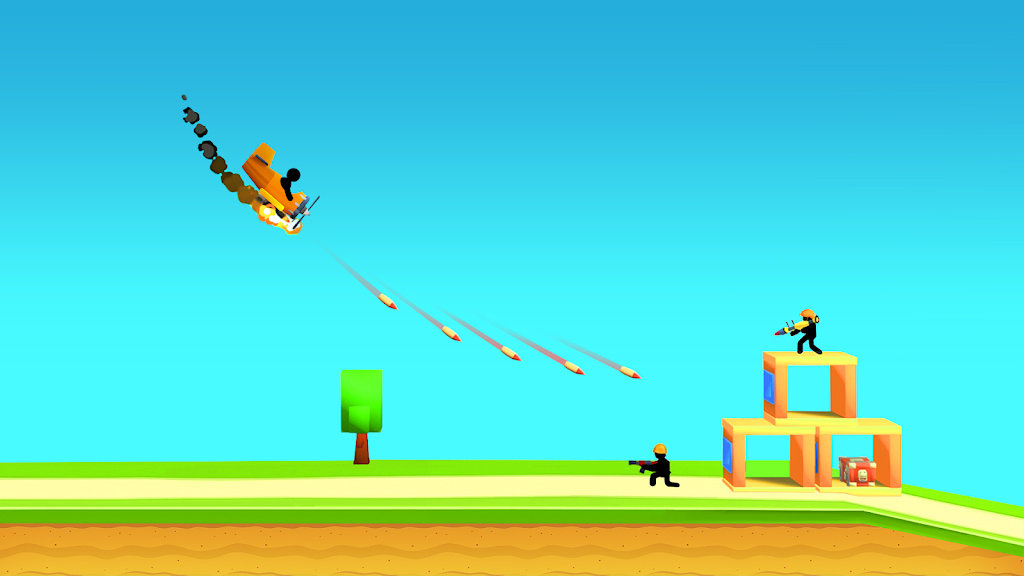 Airplane breaks through the blockade