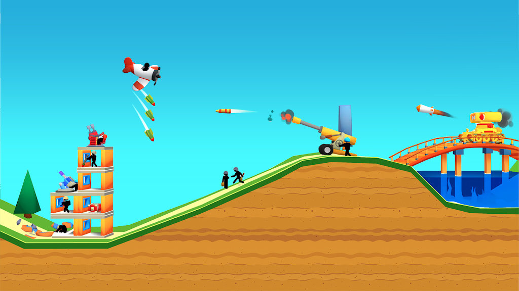 Airplane breaks through the blockade