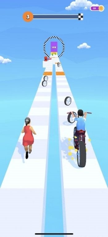 情侣骑自行车