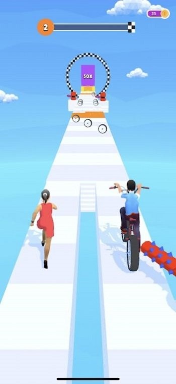 情侣骑自行车
