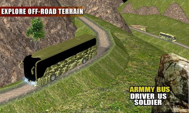 Off Road Army Bus Driving:Soldier Transport Duty